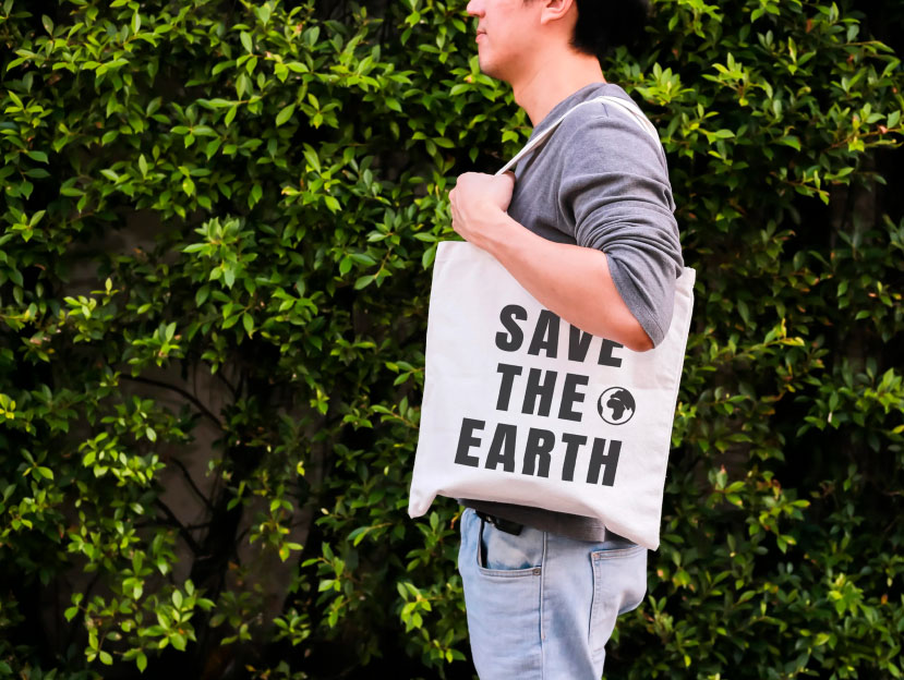 Hombre con bolsa notex